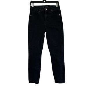 Veronica Beard Debbie High Rise Ankle Crop Jeans Onyx Black 27